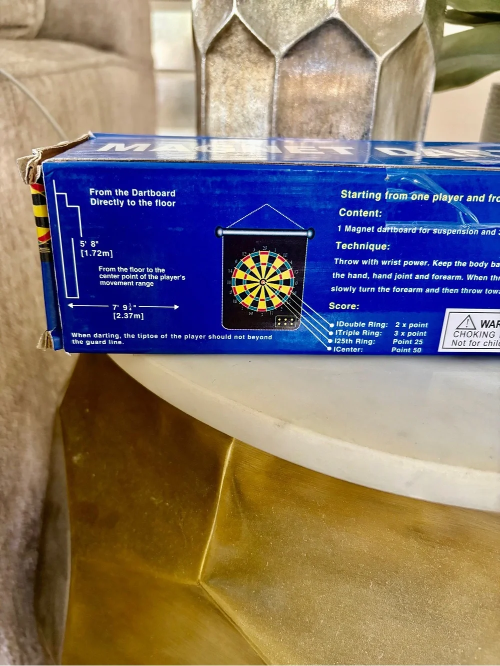 Magnetic Dart Board, Dartboard Set, Sports, Game, Toy, Gifts, 3 Darts New
